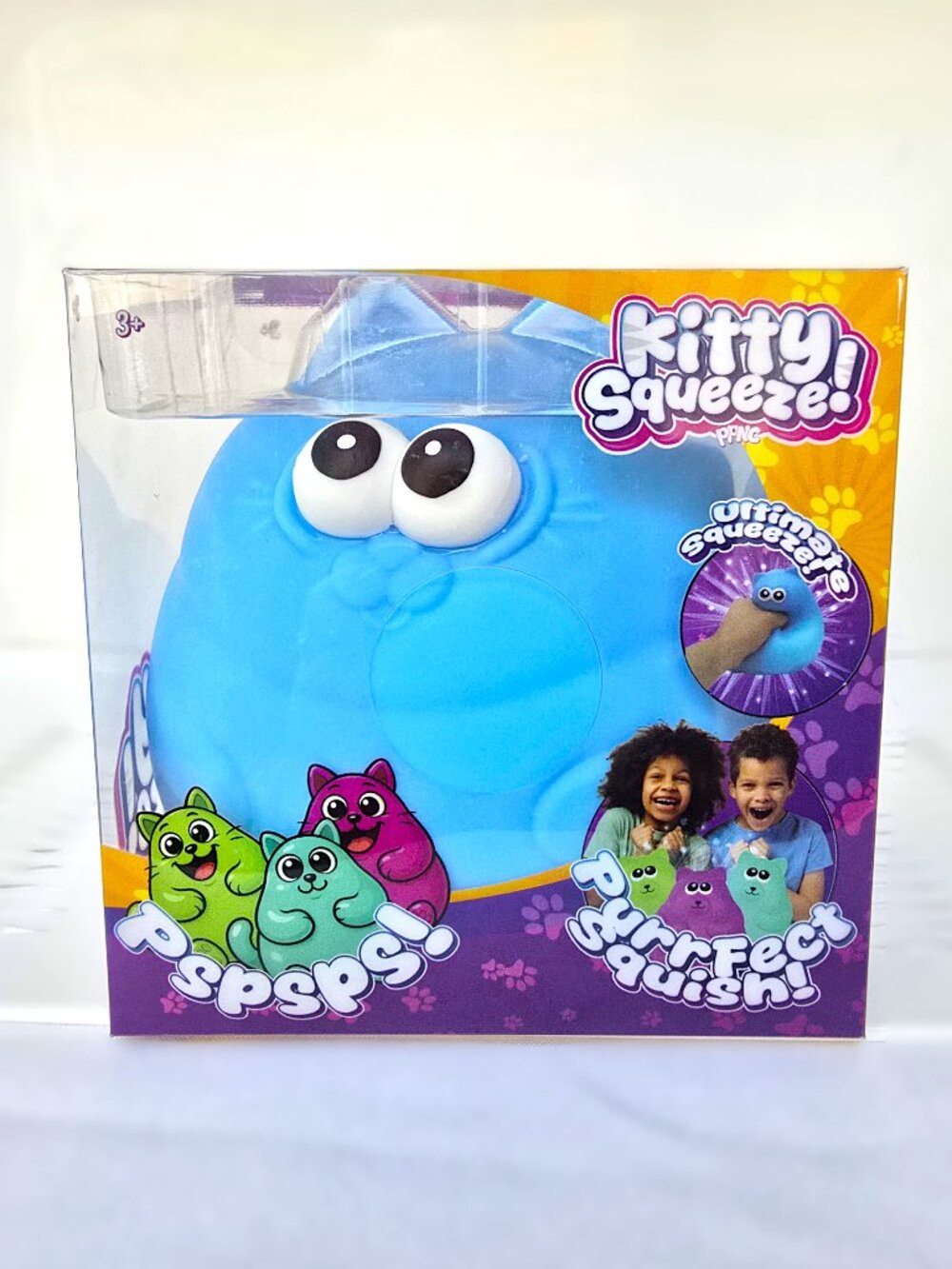 Kitty Squeeze Blue PPNC Squishy Sensory Toy NEW